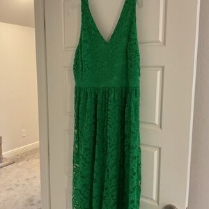 Elegant Green Lace Dress